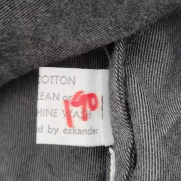 Eskandar Shirt Blouse Sz 1 Gray Long Sleeves Hidden Placket Button Neiman Marcus - Picture 9 of 11